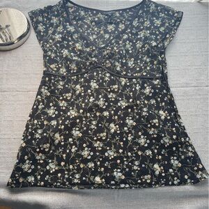 Sisley floral sheer blouse